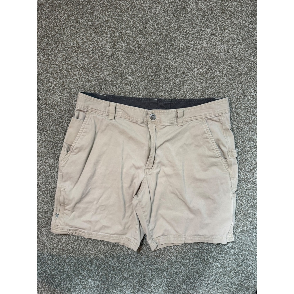 Columbia Mens Khaki Cargo Shorts Regular Fit Tan Utility Hiking Size 36W 8L